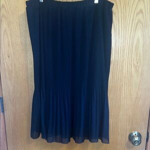 Adiva Navy Midi Fit and Flare Skirt Size XL‎ layered flowy occasions dressy